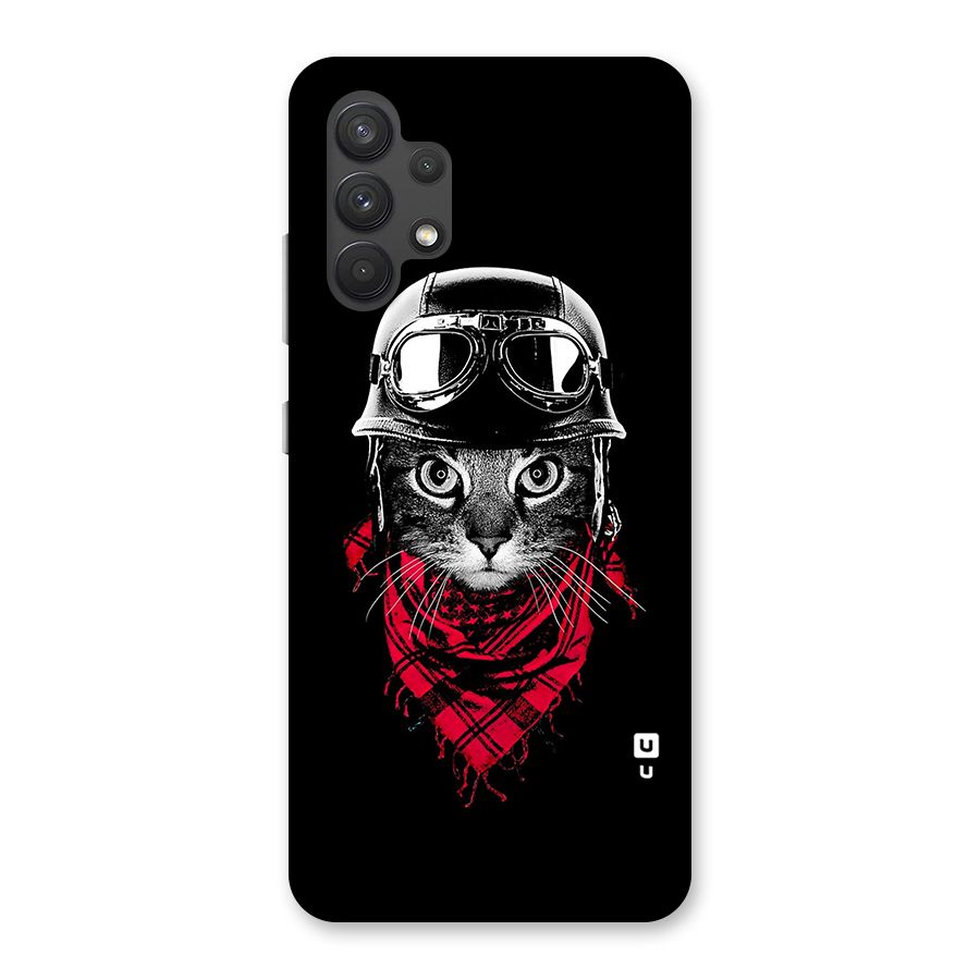 Cool Biker Cat Back Case for Galaxy A32
