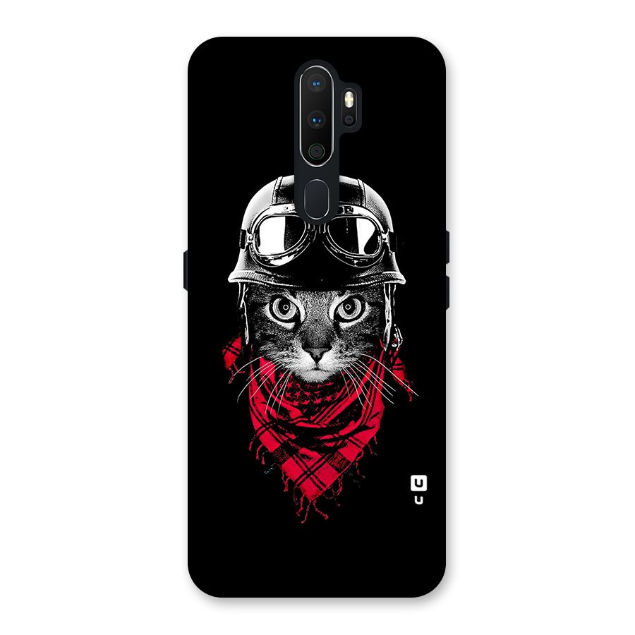 Cool Biker Cat Back Case for Oppo A5 (2020)