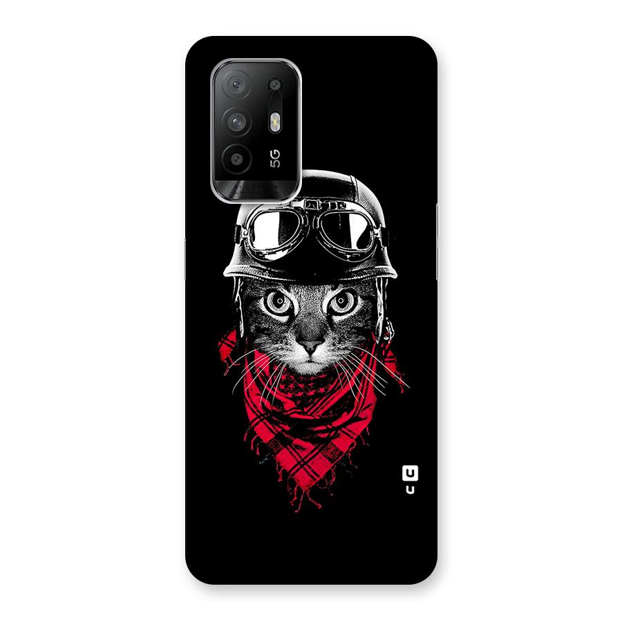 Cool Biker Cat Back Case for Oppo F19 Pro Plus 5G