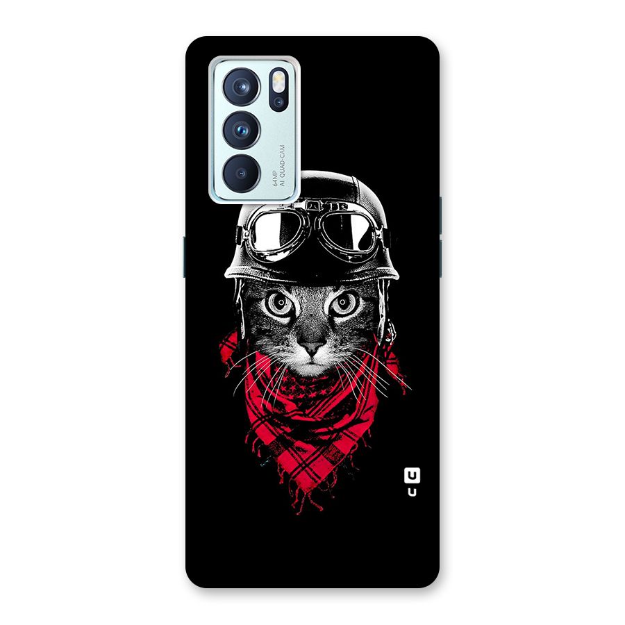 Cool Biker Cat Back Case for Oppo Reno6 Pro 5G
