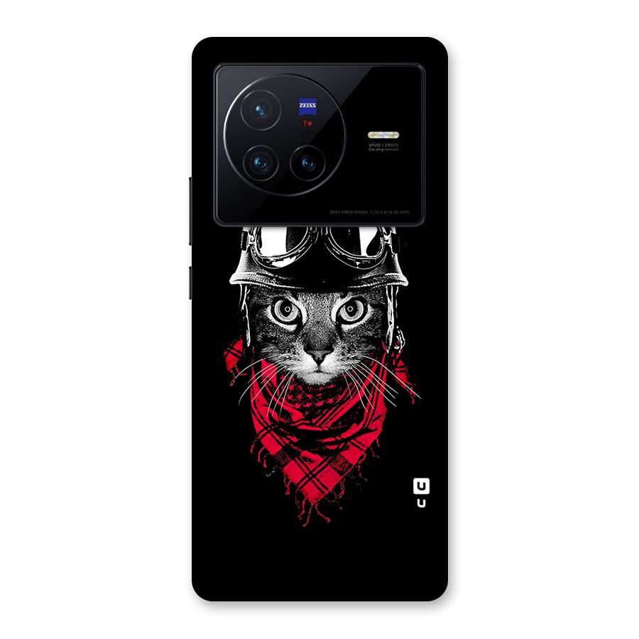 Cool Biker Cat Back Case for Vivo X80