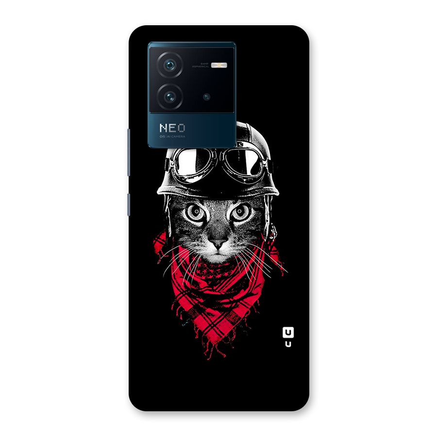 Cool Biker Cat Back Case for Vivo iQOO Neo 6 5G