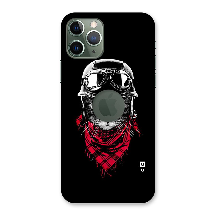 Cool Biker Cat Back Case for iPhone 11 Pro Logo  Cut