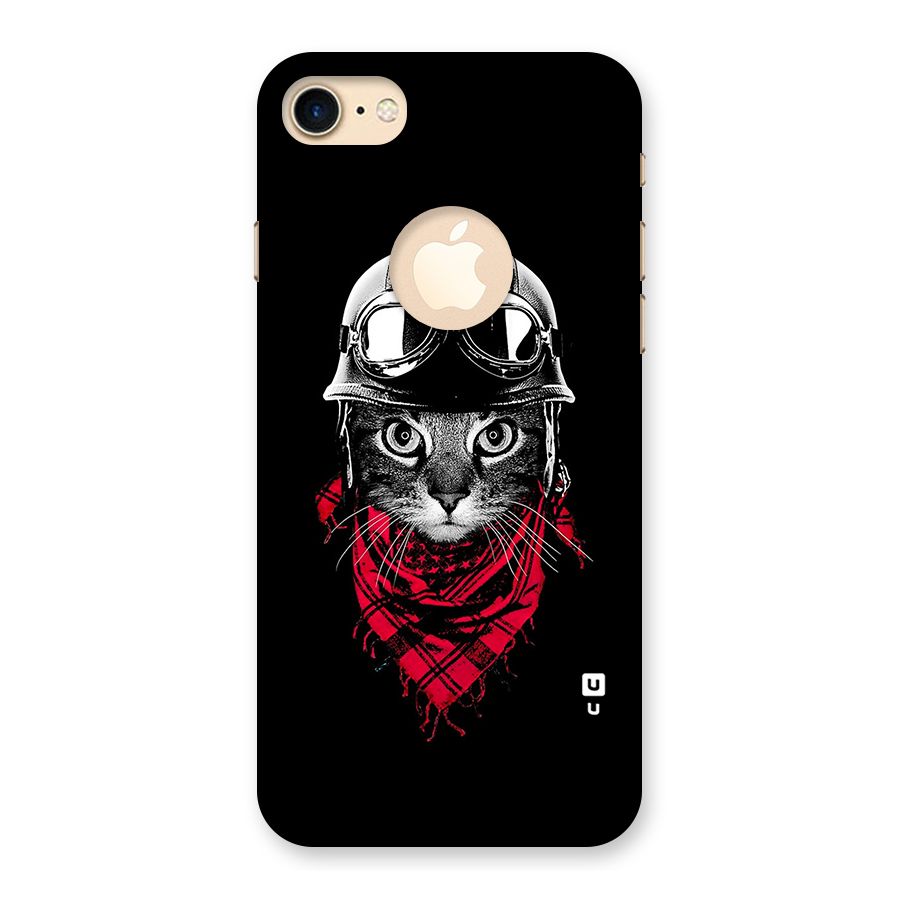 Cool Biker Cat Back Case for iPhone 8 Logo Cut