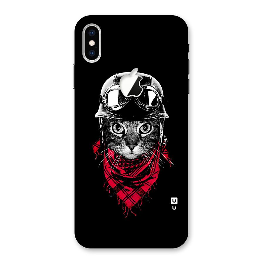Cool Biker Cat Back Case for iPhone XS Max Apple Cut