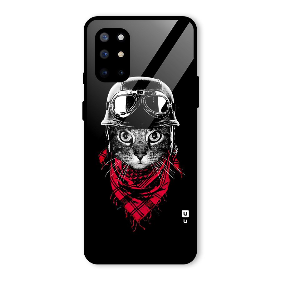 Cool Biker Cat Glass Back Case for OnePlus 8T