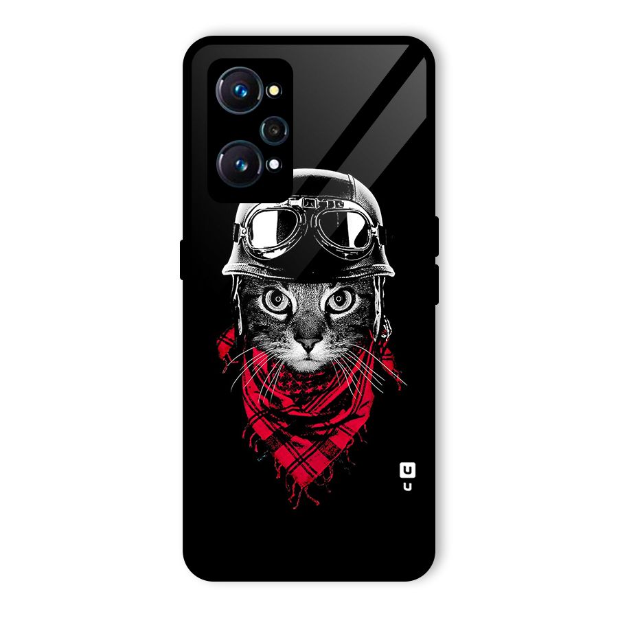 Cool Biker Cat Glass Back Case for Realme GT Neo2