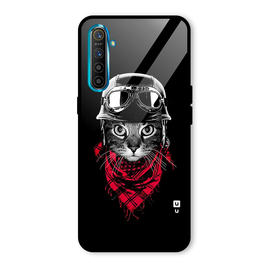 Cool Biker Cat Glass Back Case for Realme X2