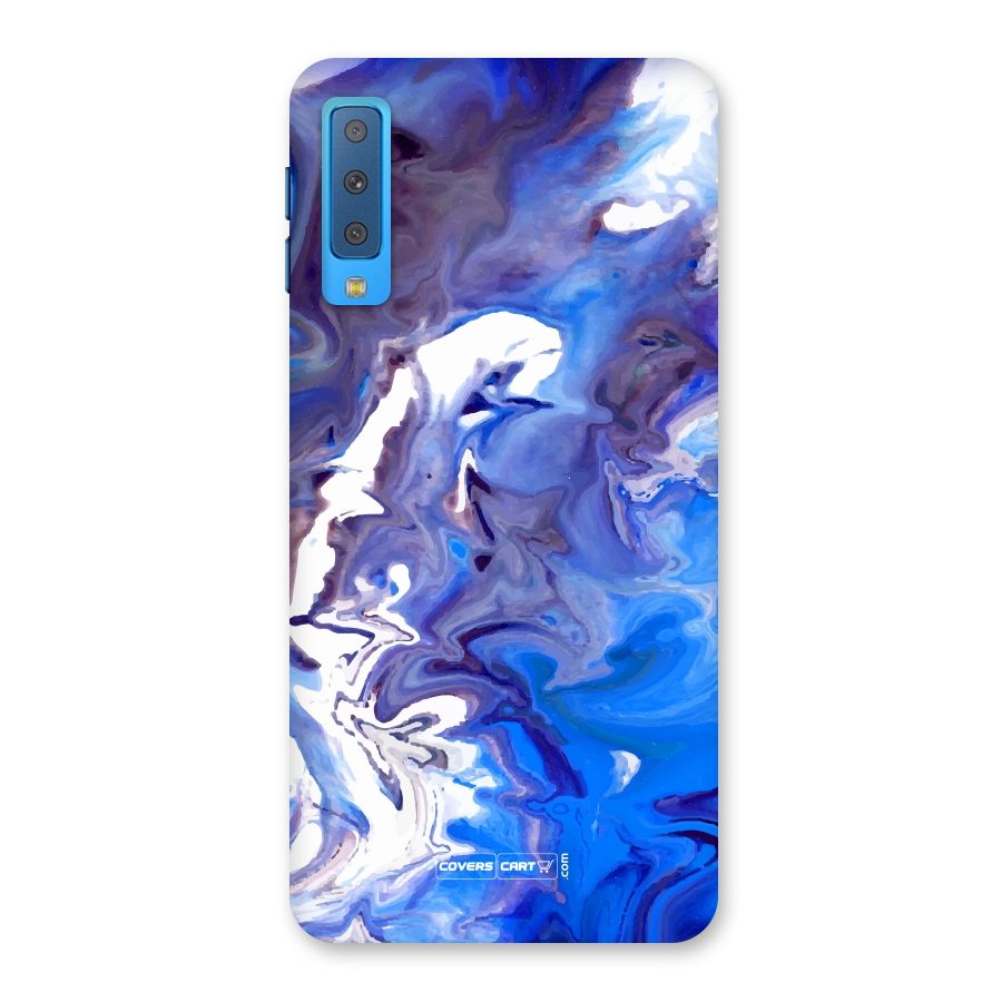 Cool Blue Marble Texture Back Case for Galaxy A7 (2018)