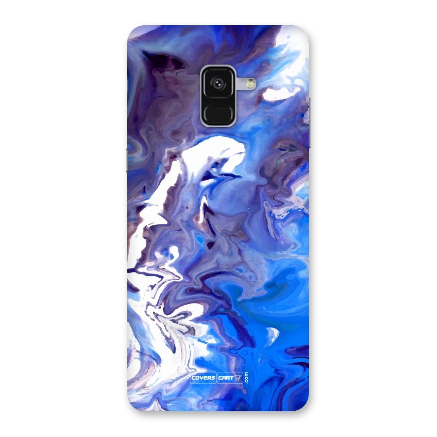 Cool Blue Marble Texture Back Case for Galaxy A8 Plus
