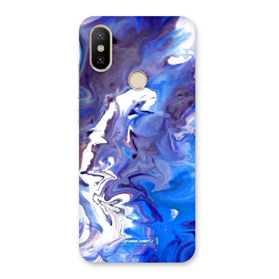 Cool Blue Marble Texture Back Case for Mi A2