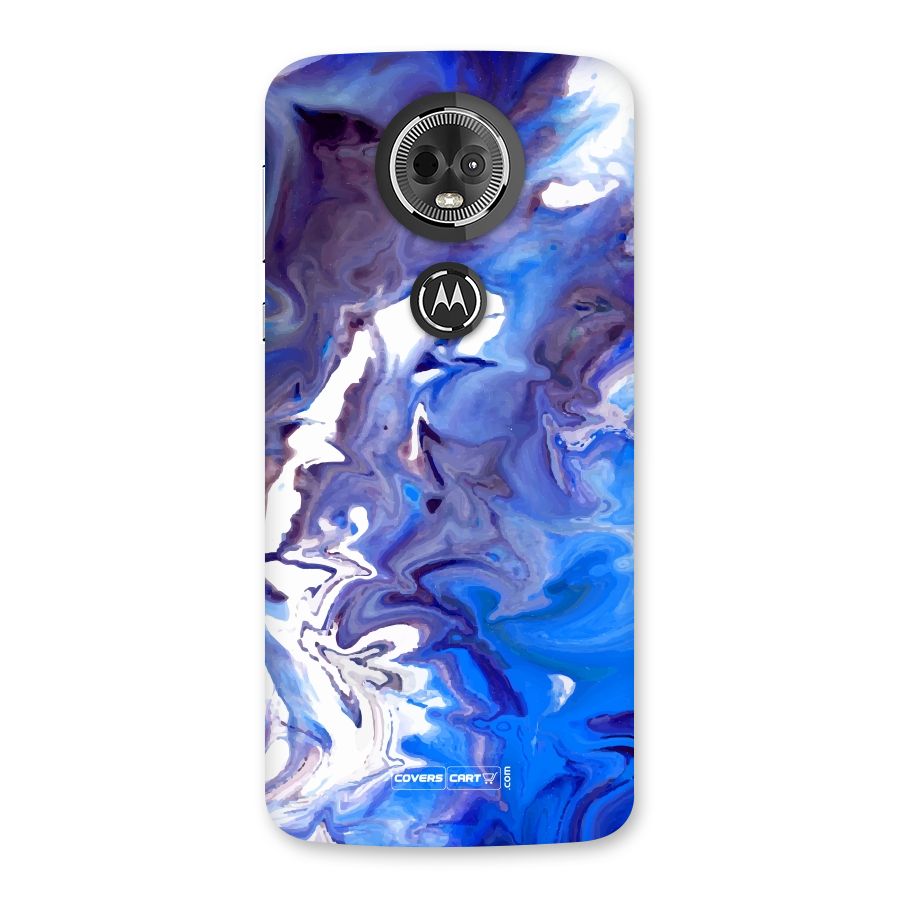 Cool Blue Marble Texture Back Case for Moto E5 Plus