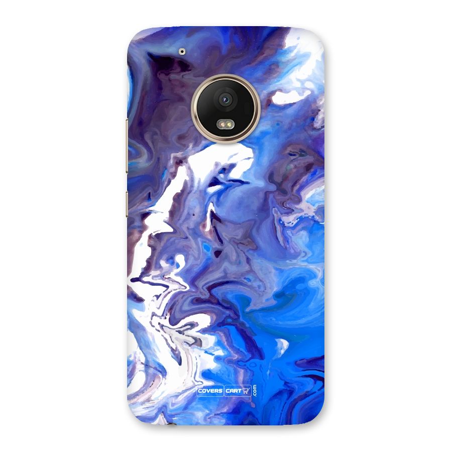 Cool Blue Marble Texture Back Case for Moto G5 Plus