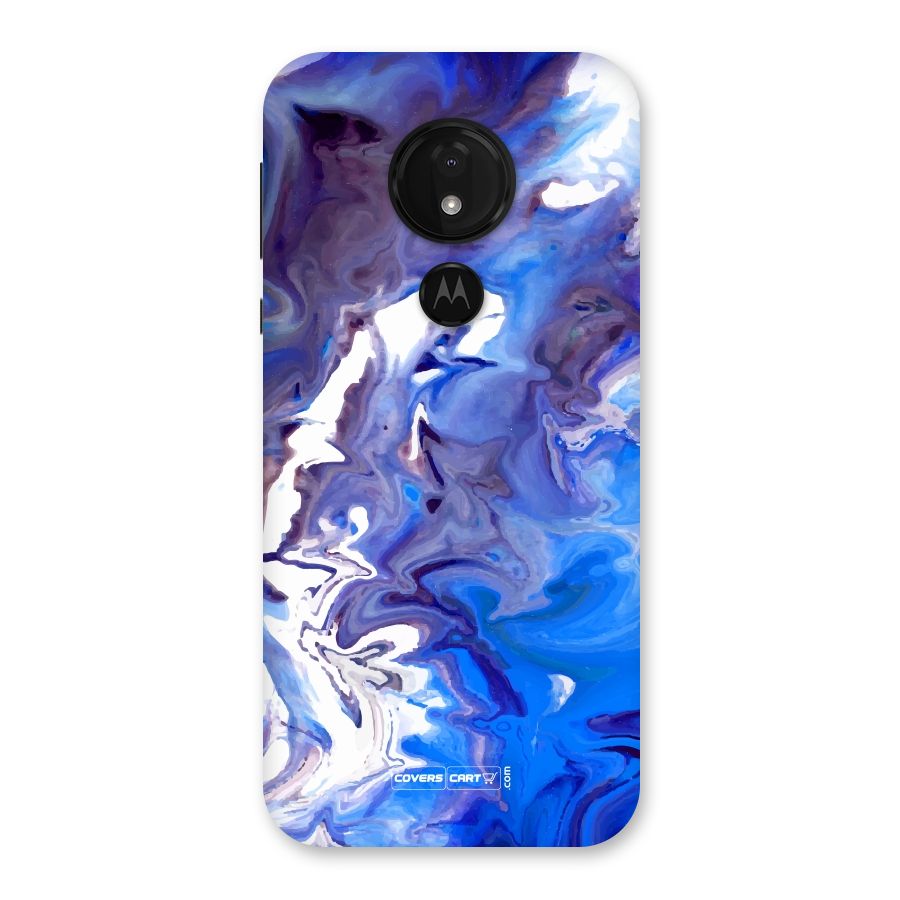 Cool Blue Marble Texture Back Case for Moto G7 Power