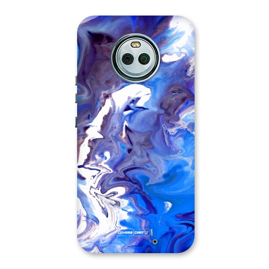 Cool Blue Marble Texture Back Case for Moto X4