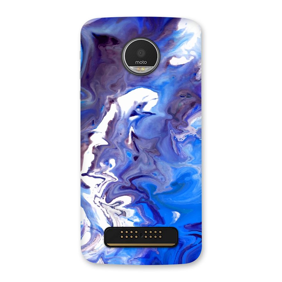 Cool Blue Marble Texture Back Case for Moto Z Play