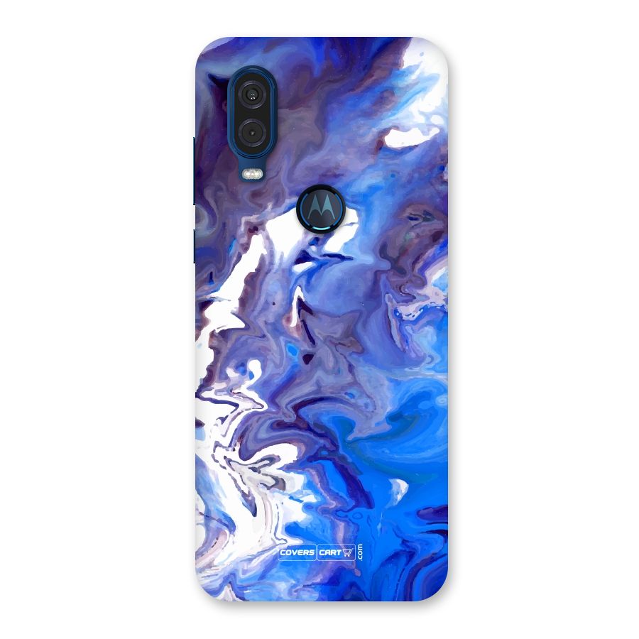 Cool Blue Marble Texture Back Case for Motorola One Vision