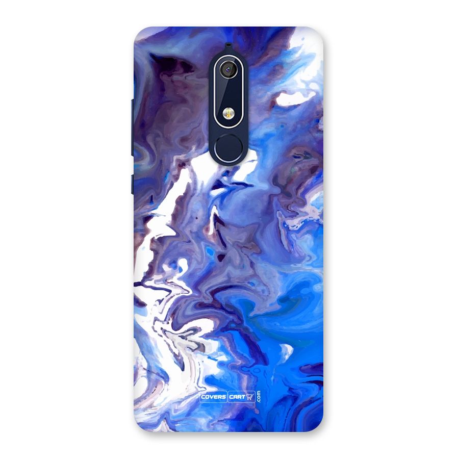 Cool Blue Marble Texture Back Case for Nokia 5.1