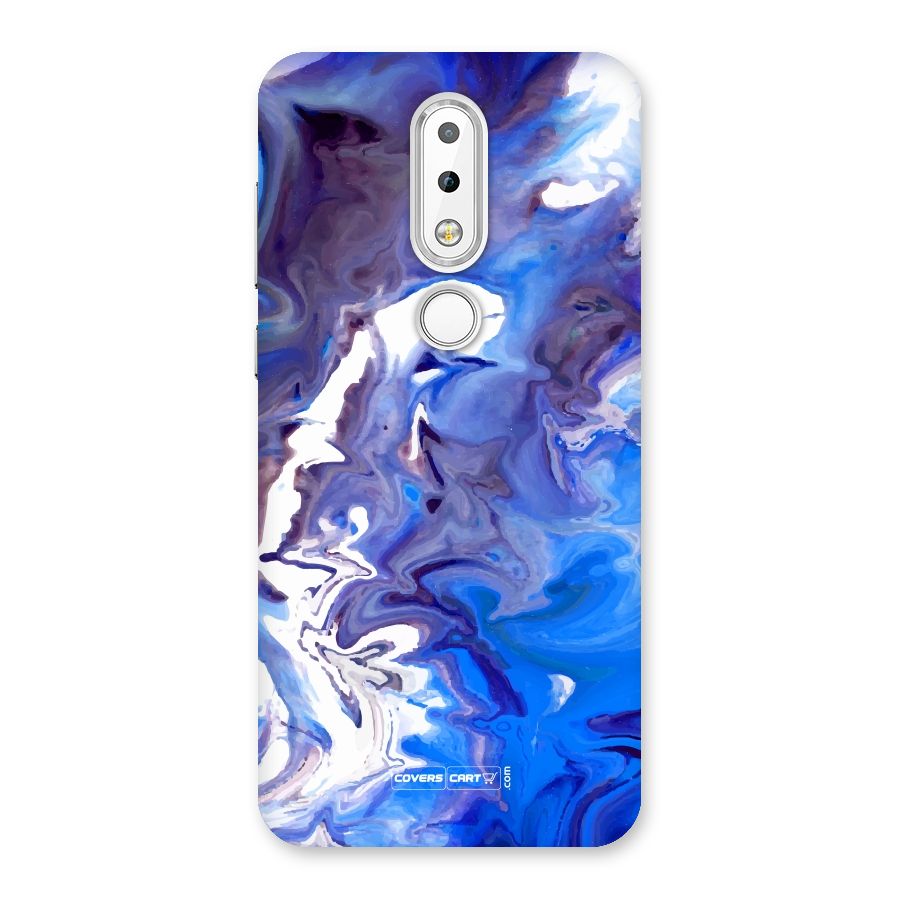 Cool Blue Marble Texture Back Case for Nokia 6.1 Plus