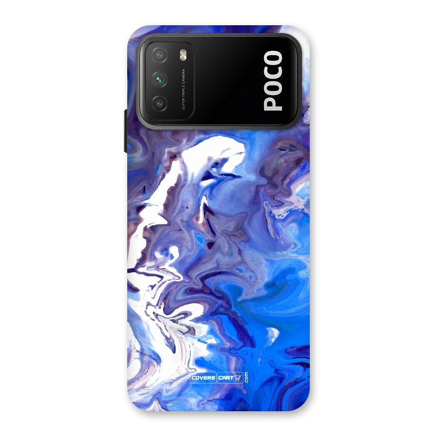 Cool Blue Marble Texture Back Case for Poco M3