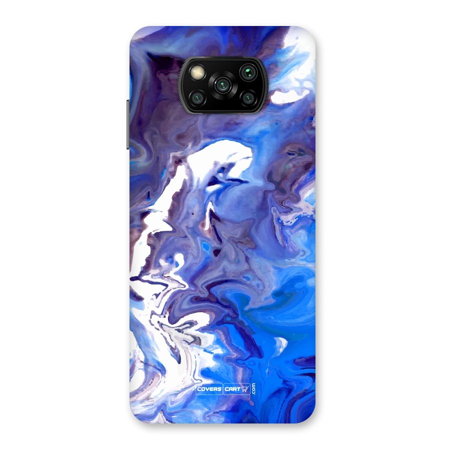 Cool Blue Marble Texture Back Case for Poco X3