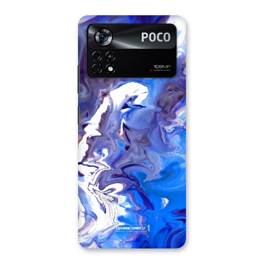 Cool Blue Marble Texture Back Case for Poco X4 Pro 5G