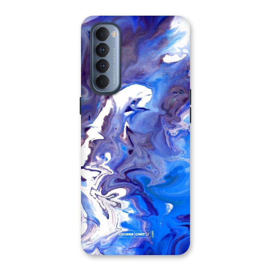 Cool Blue Marble Texture Back Case for Reno4 Pro