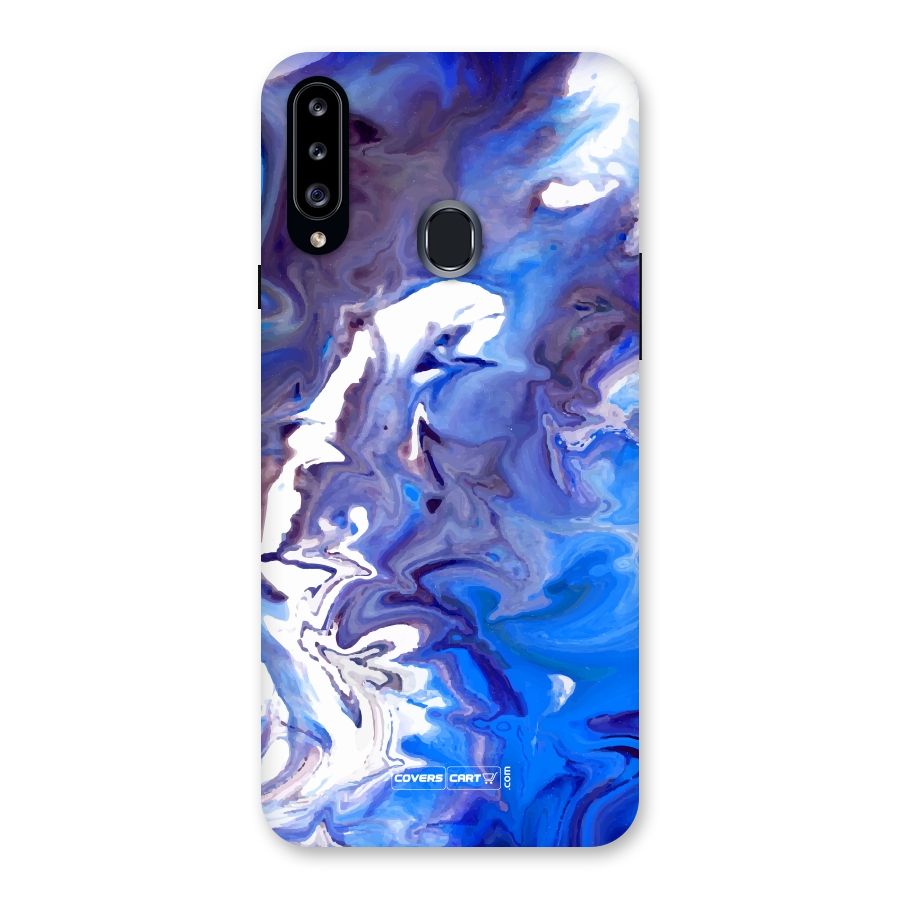 Cool Blue Marble Texture Back Case for Samsung Galaxy A20s