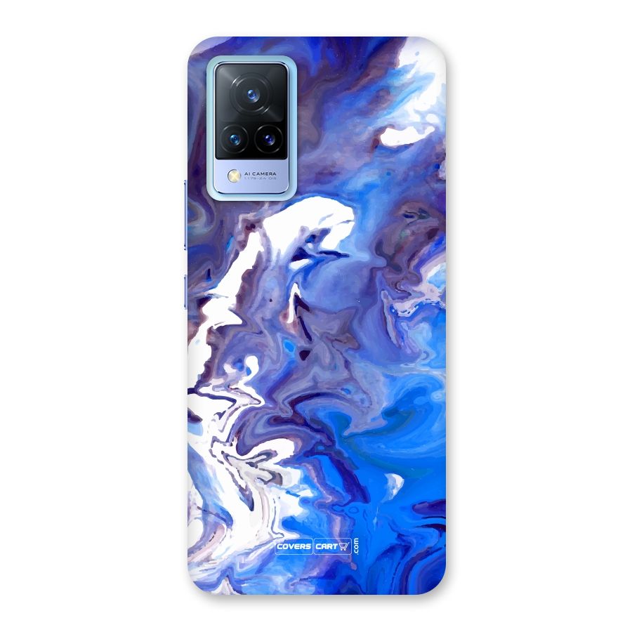 Cool Blue Marble Texture Back Case for Vivo V21 5G