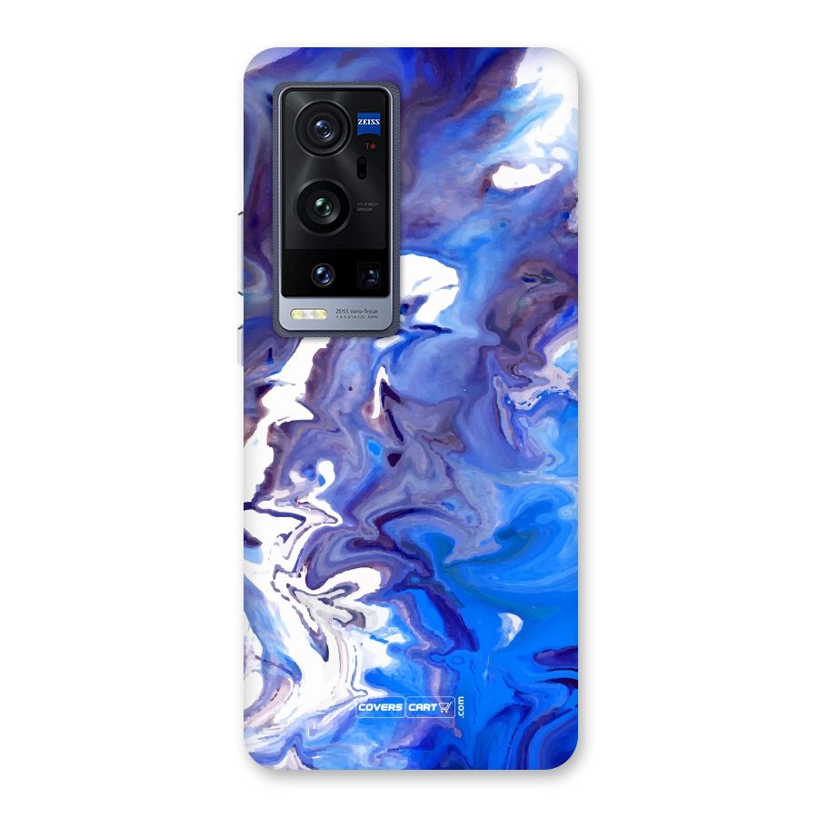 Cool Blue Marble Texture Back Case for Vivo X60 Pro Plus