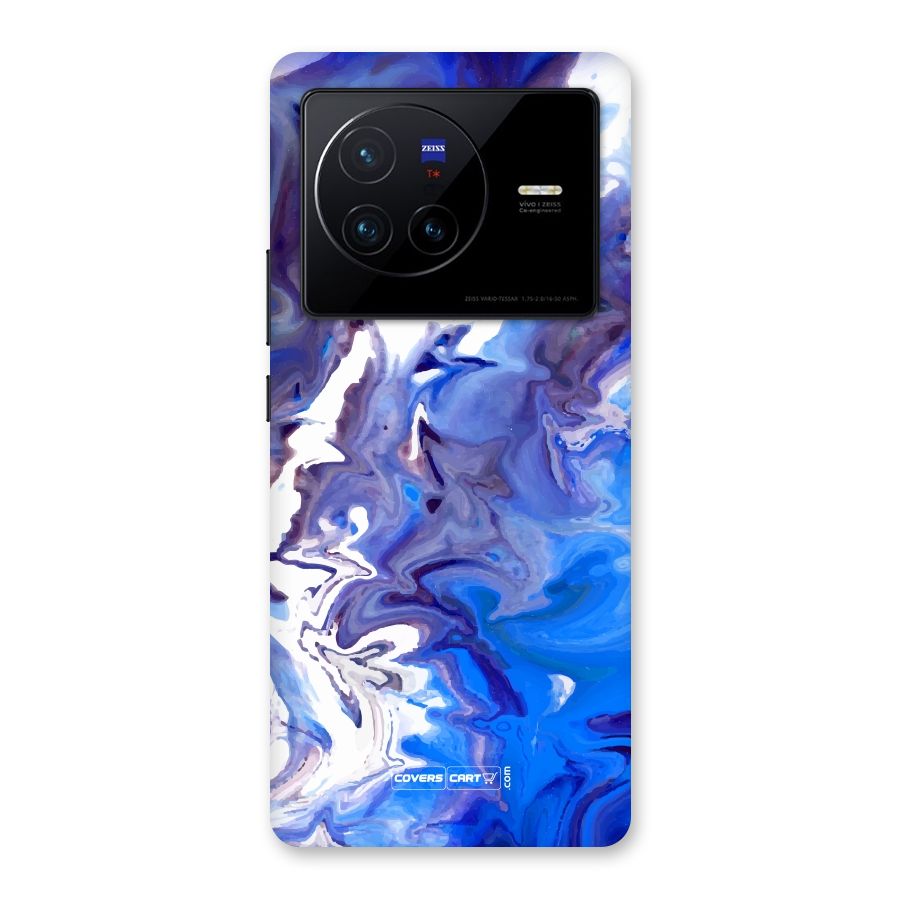 Cool Blue Marble Texture Back Case for Vivo X80