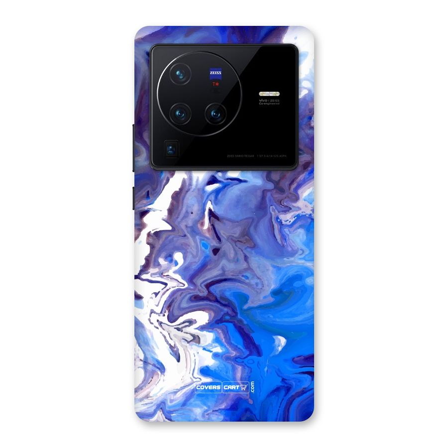 Cool Blue Marble Texture Back Case for Vivo X80 Pro