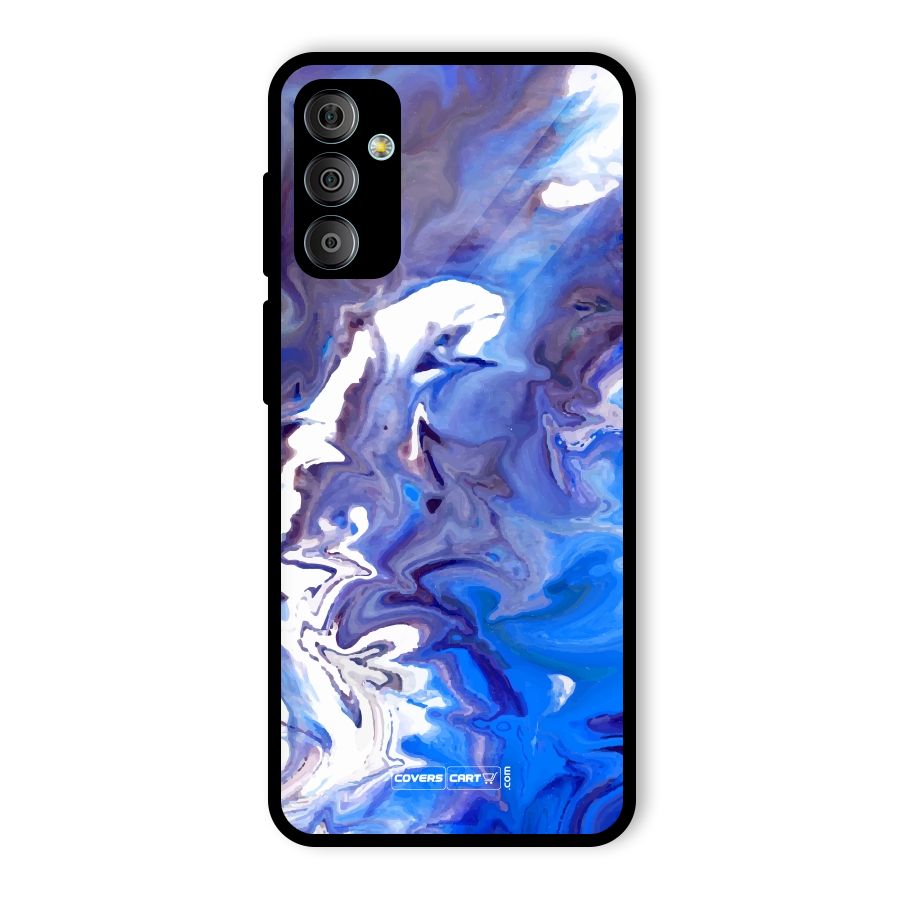 Cool Blue Marble Texture Glass Back Case for Galaxy F23