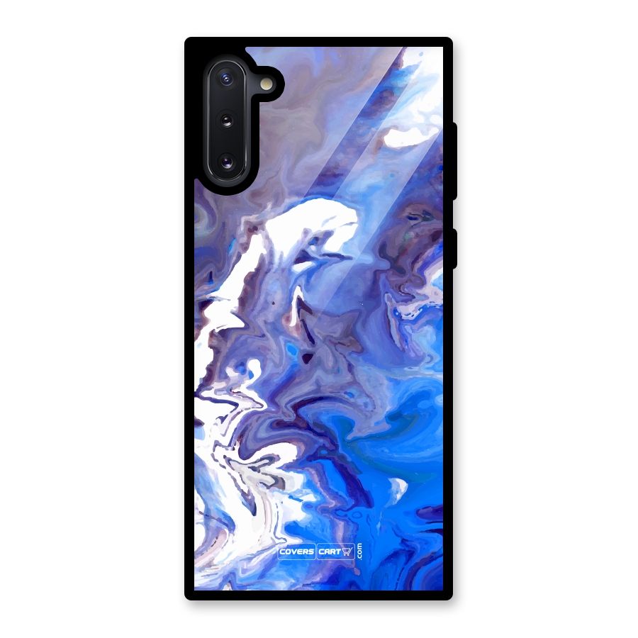 Cool Blue Marble Texture Glass Back Case for Galaxy Note 10