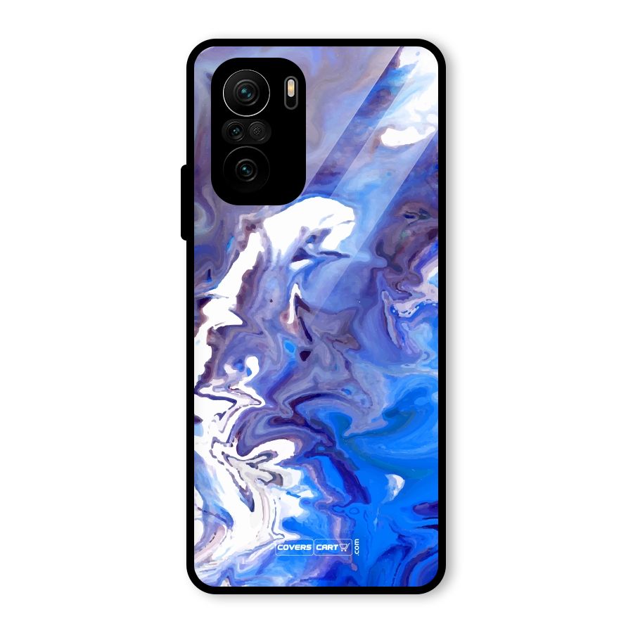 Cool Blue Marble Texture Glass Back Case for Mi 11x