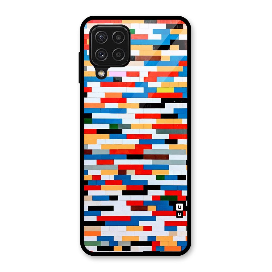 Cool Colors Collage Pattern Art Glass Back Case for Galaxy A22 4G