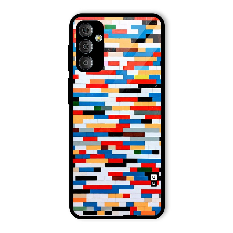 Cool Colors Collage Pattern Art Glass Back Case for Galaxy F23