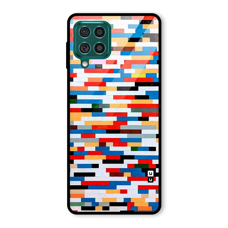 Cool Colors Collage Pattern Art Glass Back Case for Galaxy F62