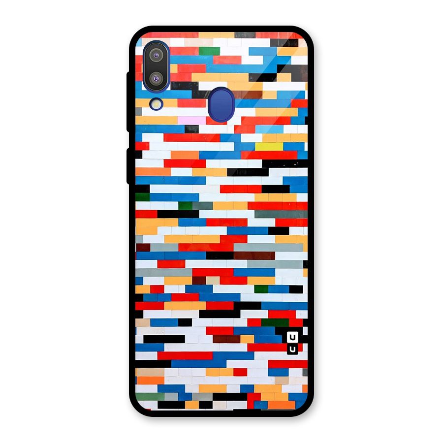 Cool Colors Collage Pattern Art Glass Back Case for Galaxy M20