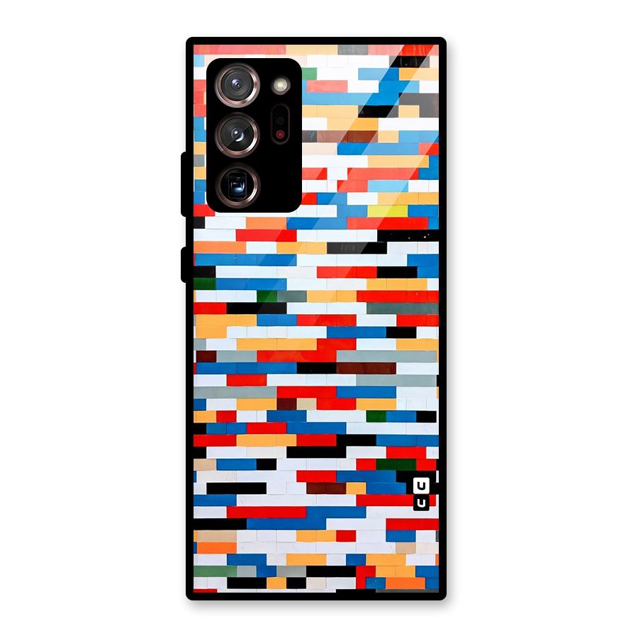 Cool Colors Collage Pattern Art Glass Back Case for Galaxy Note 20 Ultra