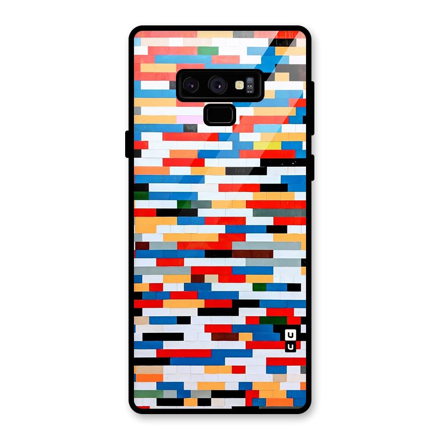 Cool Colors Collage Pattern Art Glass Back Case for Galaxy Note 9