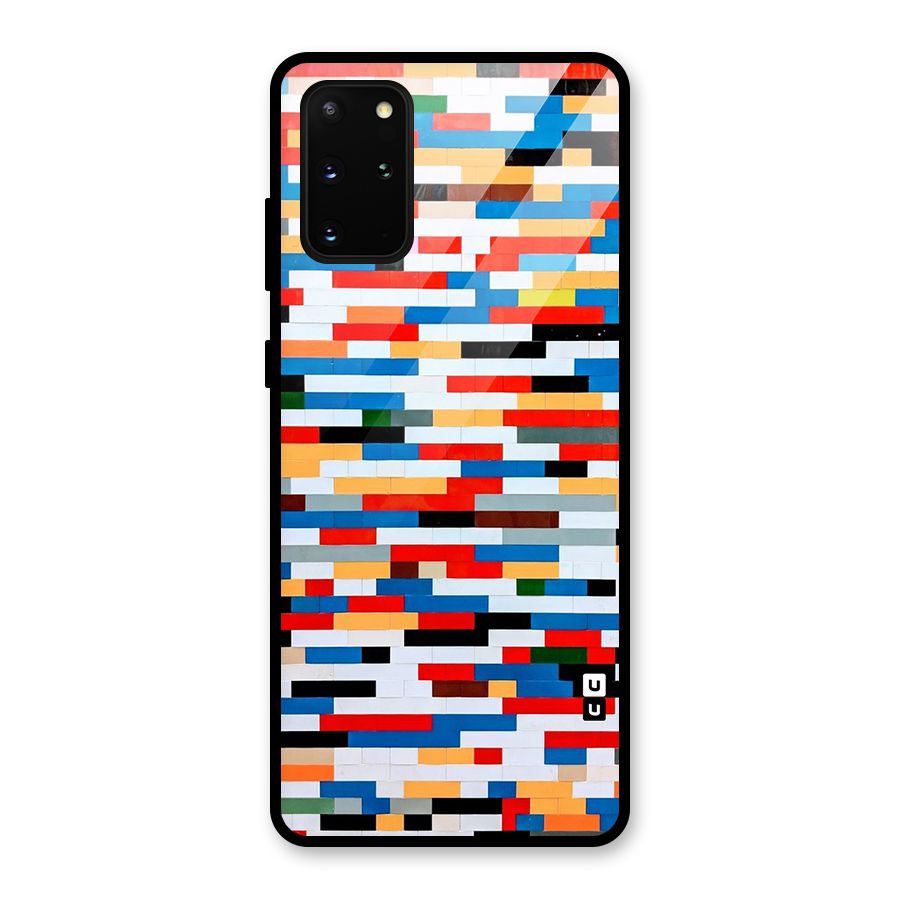 Cool Colors Collage Pattern Art Glass Back Case for Galaxy S20 Plus