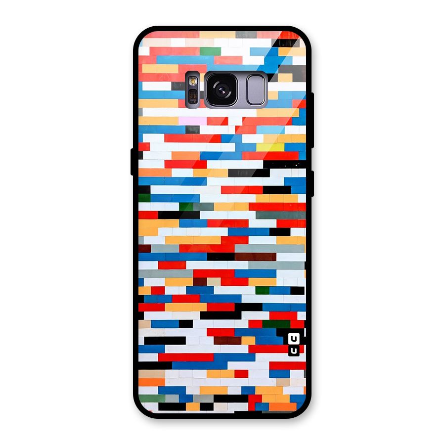 Cool Colors Collage Pattern Art Glass Back Case for Galaxy S8
