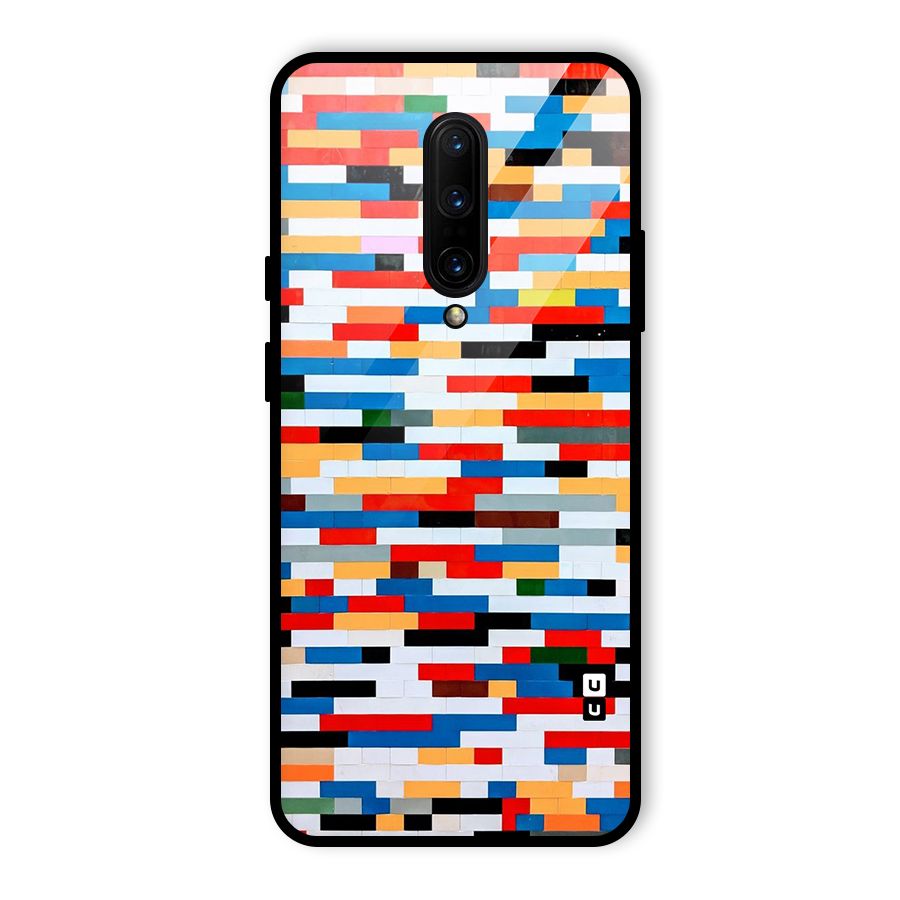 Cool Colors Collage Pattern Art Glass Back Case for OnePlus 7 Pro