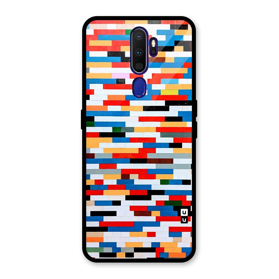 Cool Colors Collage Pattern Art Glass Back Case for Oppo A9 (2020)
