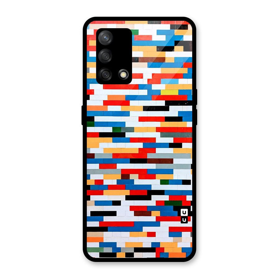 Cool Colors Collage Pattern Art Glass Back Case for Oppo F19