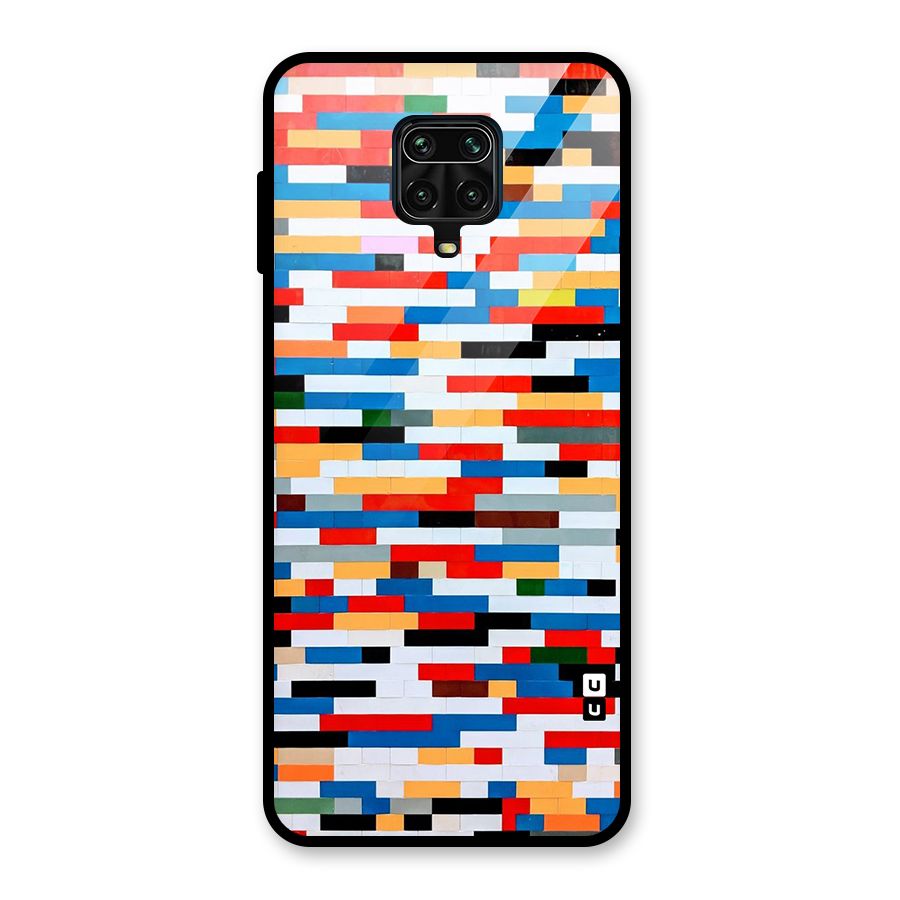 Cool Colors Collage Pattern Art Glass Back Case for Poco M2 Pro