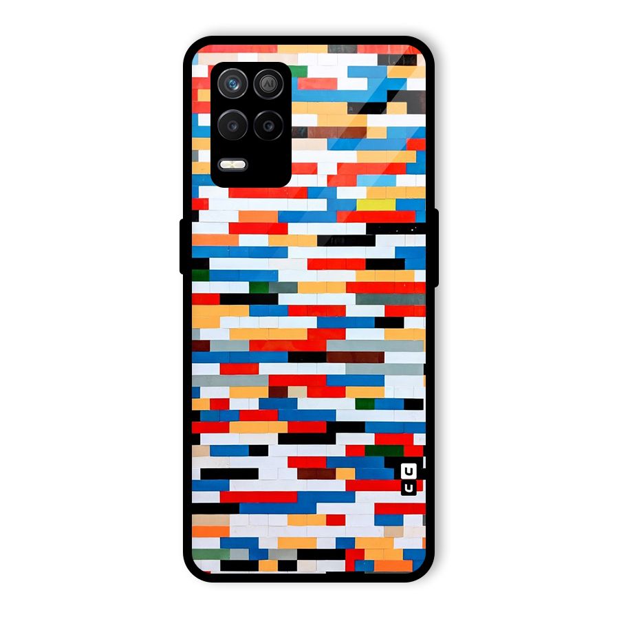 Cool Colors Collage Pattern Art Glass Back Case for Realme 8 5G