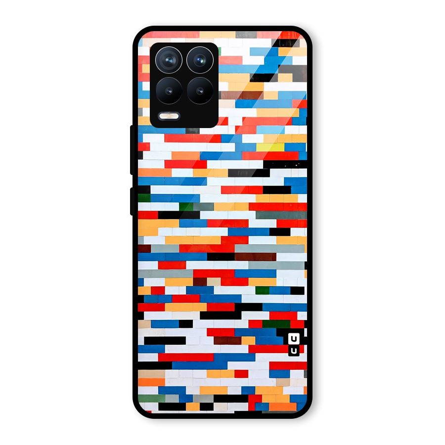 Cool Colors Collage Pattern Art Glass Back Case for Realme 8 Pro