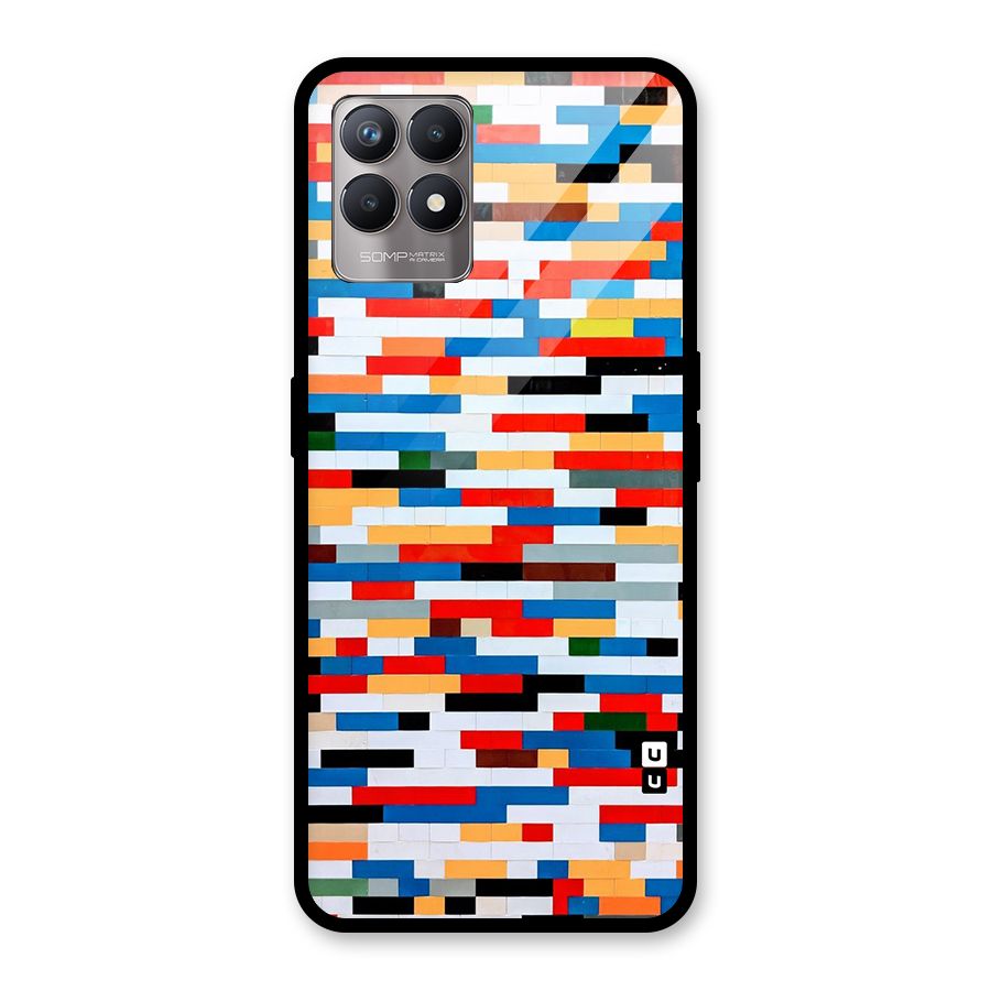 Cool Colors Collage Pattern Art Glass Back Case for Realme 8i
